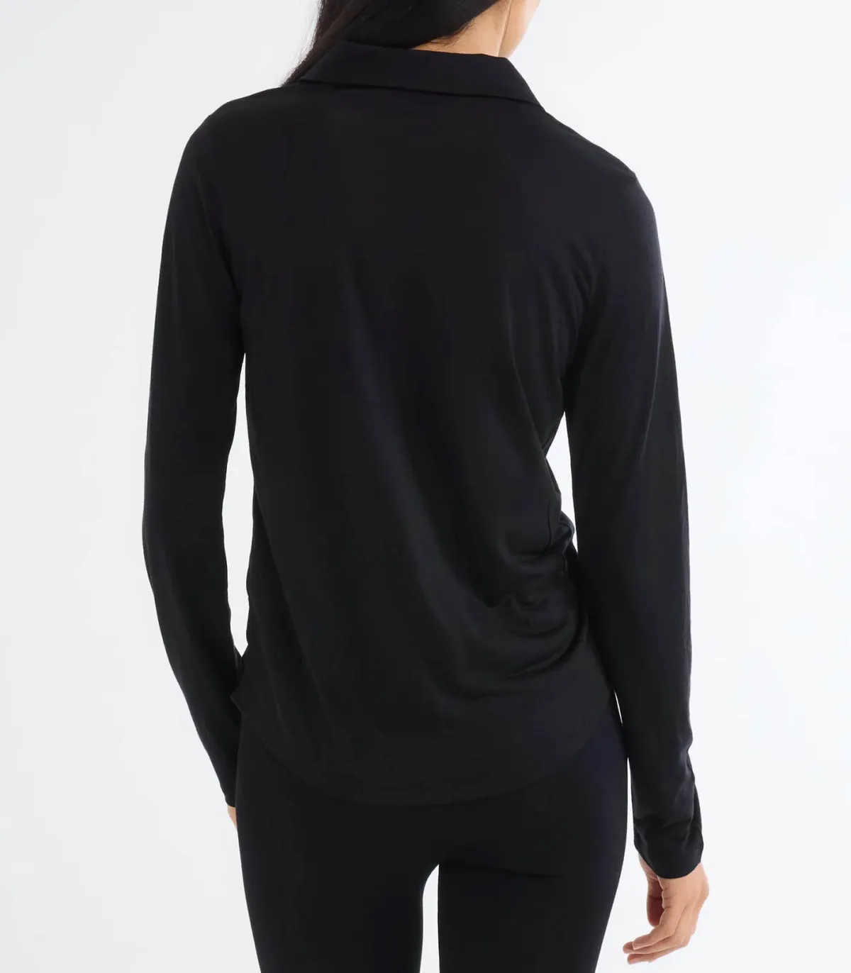 Majestic Filatures Chemise Noire Manches longues*Femme Hauts