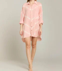 Maison Saint Julien Chemise Oversize Mykonos Tie & Dye Pink*Femme Hauts|Robes
