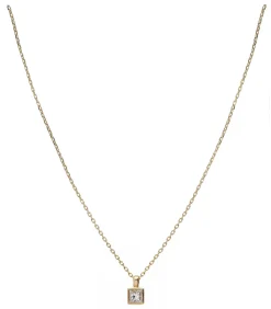 And... Paris Collier forçat limé avec diamant princesse carré en*Femme Colliers|And... Paris