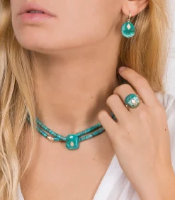 Pascale Monvoisin Collier Taylor n° 1 Turquoise*Femme Colliers