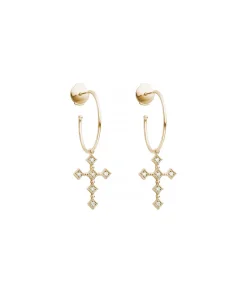 Stone Paris Créoles Divine en or jaune*Femme Boucles D'Oreilles