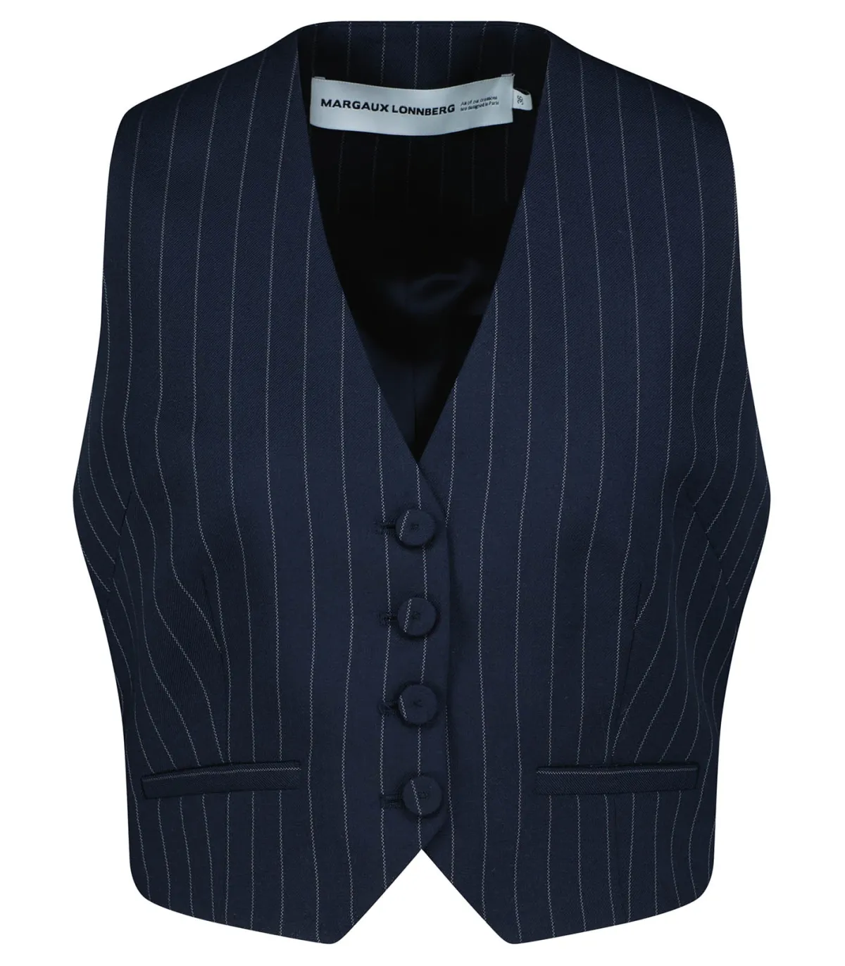 Margaux Lonnberg Gilet de costume Dee Navy Stripes*Femme Manteaux & Vestes|Mailles & Sweats