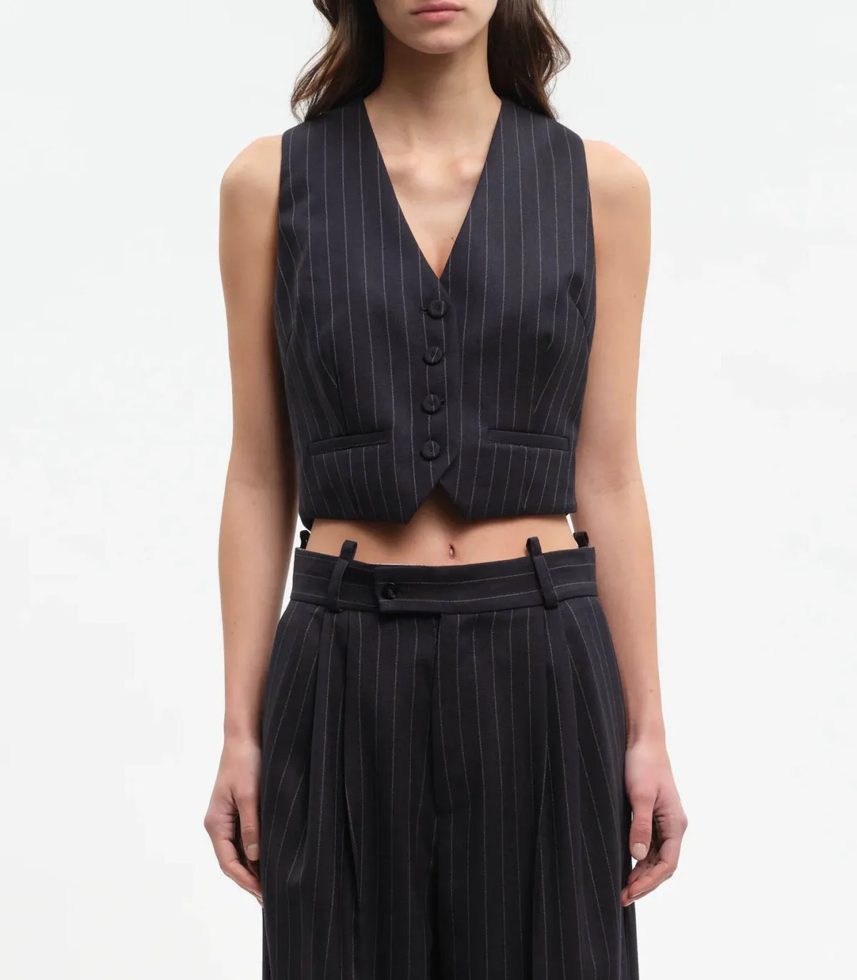 Margaux Lonnberg Gilet de costume Dee Navy Stripes*Femme Manteaux & Vestes|Mailles & Sweats