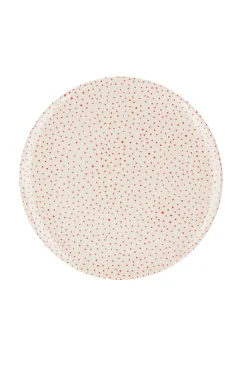 Three Seven Grande assiette en céramique "Pois rouges"* Assiettes & Plats