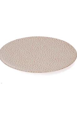 Three Seven Grande assiette en céramique "Pois rouges"* Assiettes & Plats