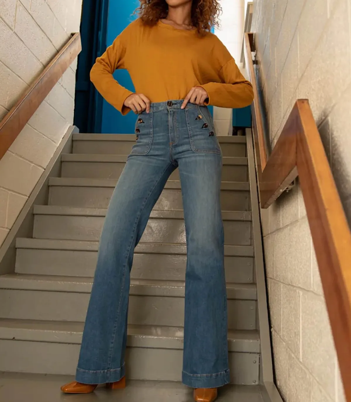 ASKK NY Jean Brick House Wide Leg Dynomite*Femme Bas