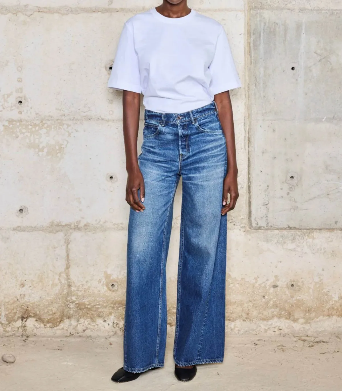 BORO Jean Hirosaki Wide Leg Twisted Seam*Femme Bas