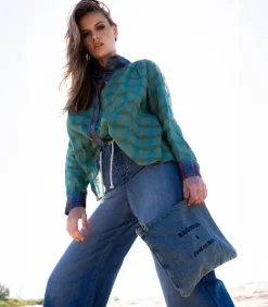 HAPPY HAUS Jean Oversize XL Bleu D'été*Femme Bas