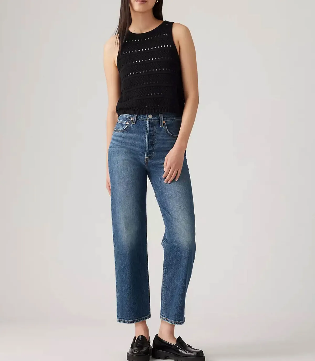 Levi Jean Ribcage Straight Ankle*Femme Bas