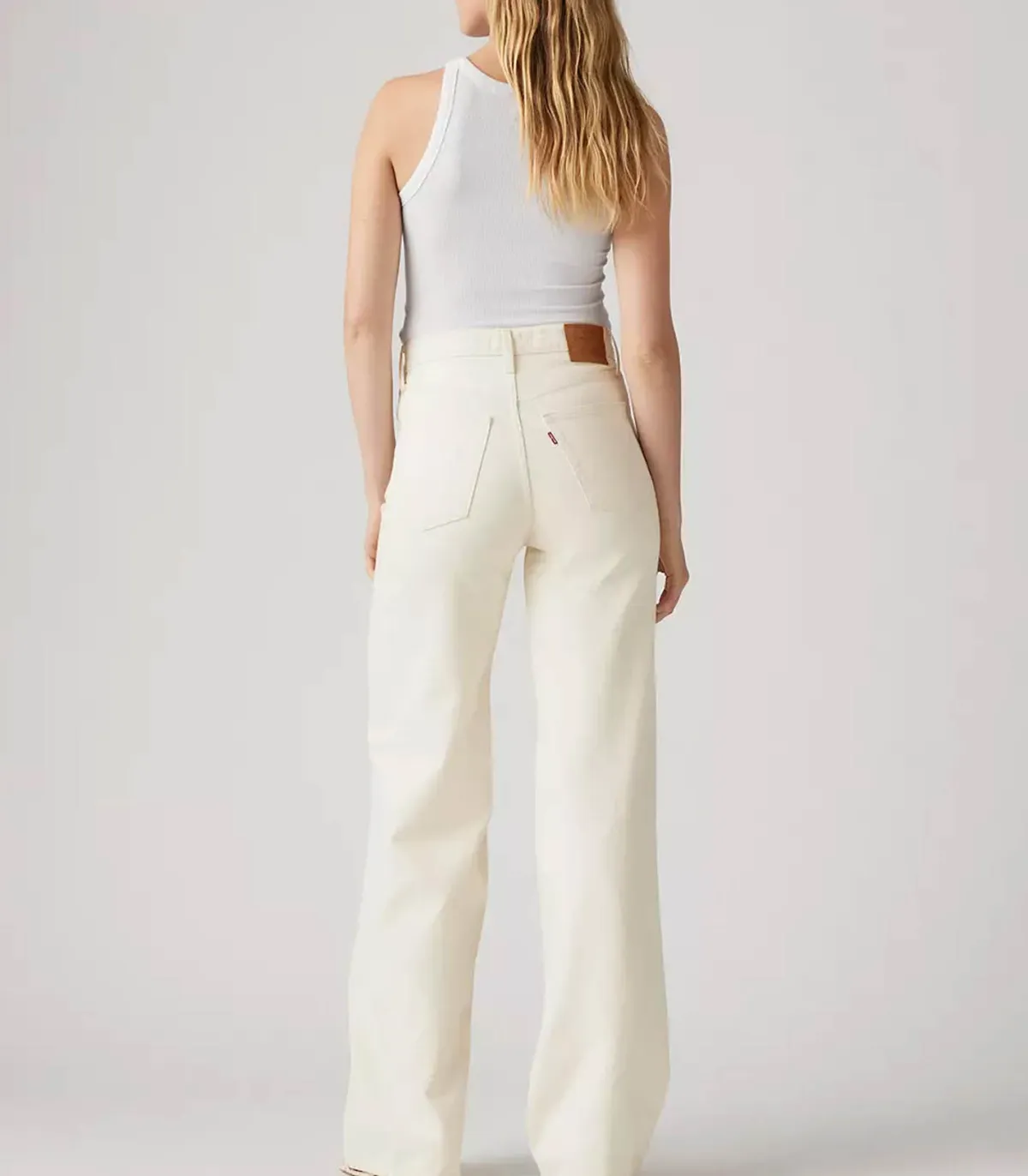 Levi Jean Ribcage Wide Leg Cream*Femme Bas