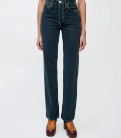 RE/DONE Jean 90s High Rise Loose Evergreen Dipped*Femme Bas