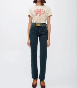 RE/DONE Jean 90s High Rise Loose Evergreen Dipped*Femme Bas