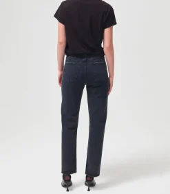 AGOLDE Jean 90's Pinch Waist Black Tea en coton bio*Femme Bas