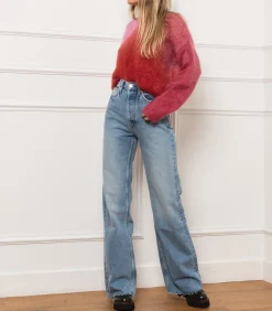 RE/DONE Jean 70s Ultra High Rise Wide Leg Denim Clair*Femme Bas