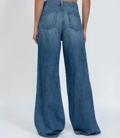 ASKK NY Jean Wide Leg Pleated Cobra*Femme Bas