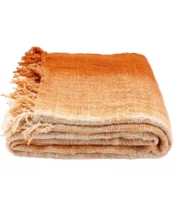 Originalhome Jeté de Canapé en Coton Recyclé Dégradé Terra* Plaids & Couvertures