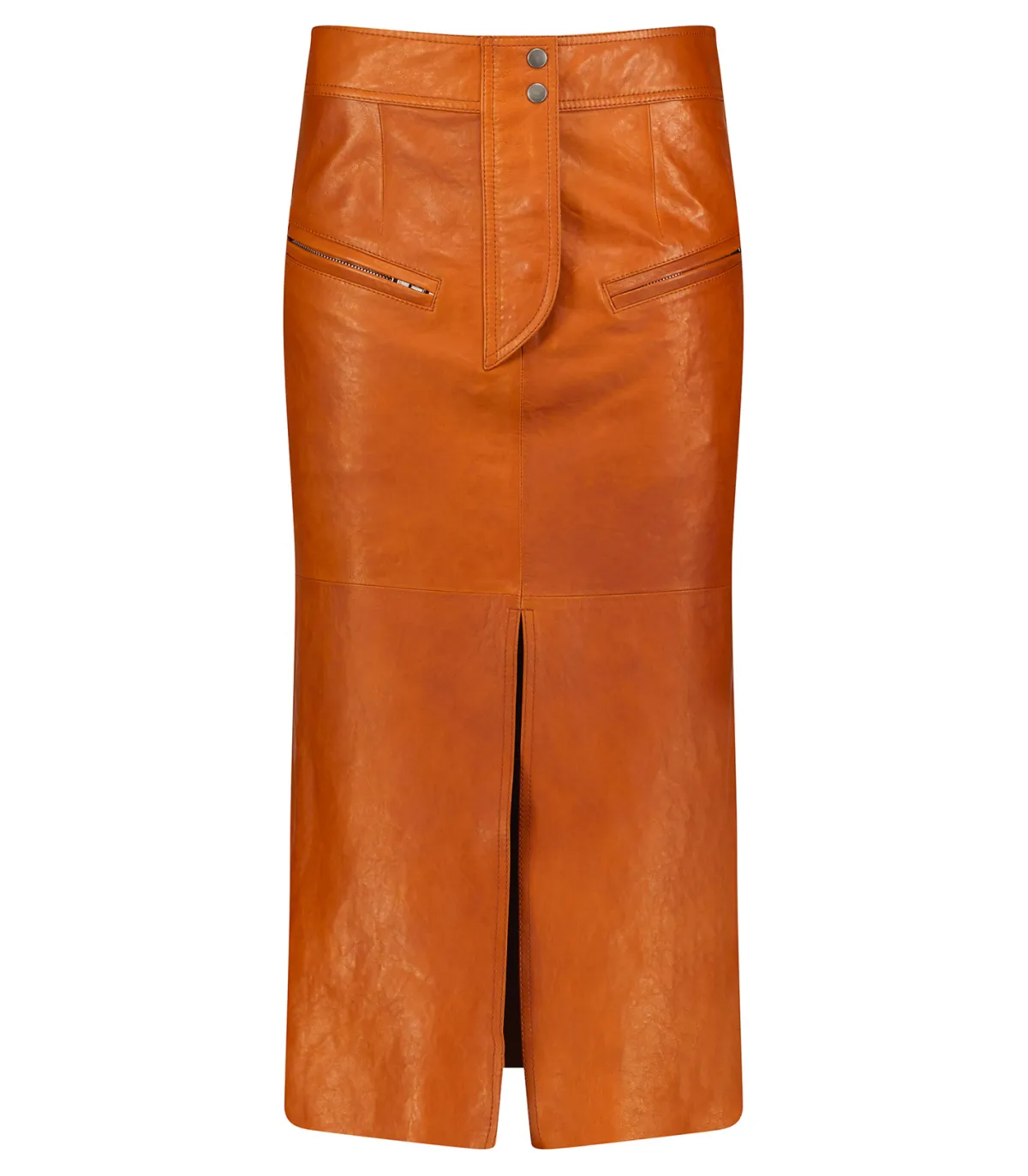 Isabel Marant Jupe en cuir Abacate Cognac*Femme Bas