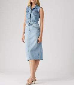 Levi Jupe en Jean Riveting Bleu*Femme Bas