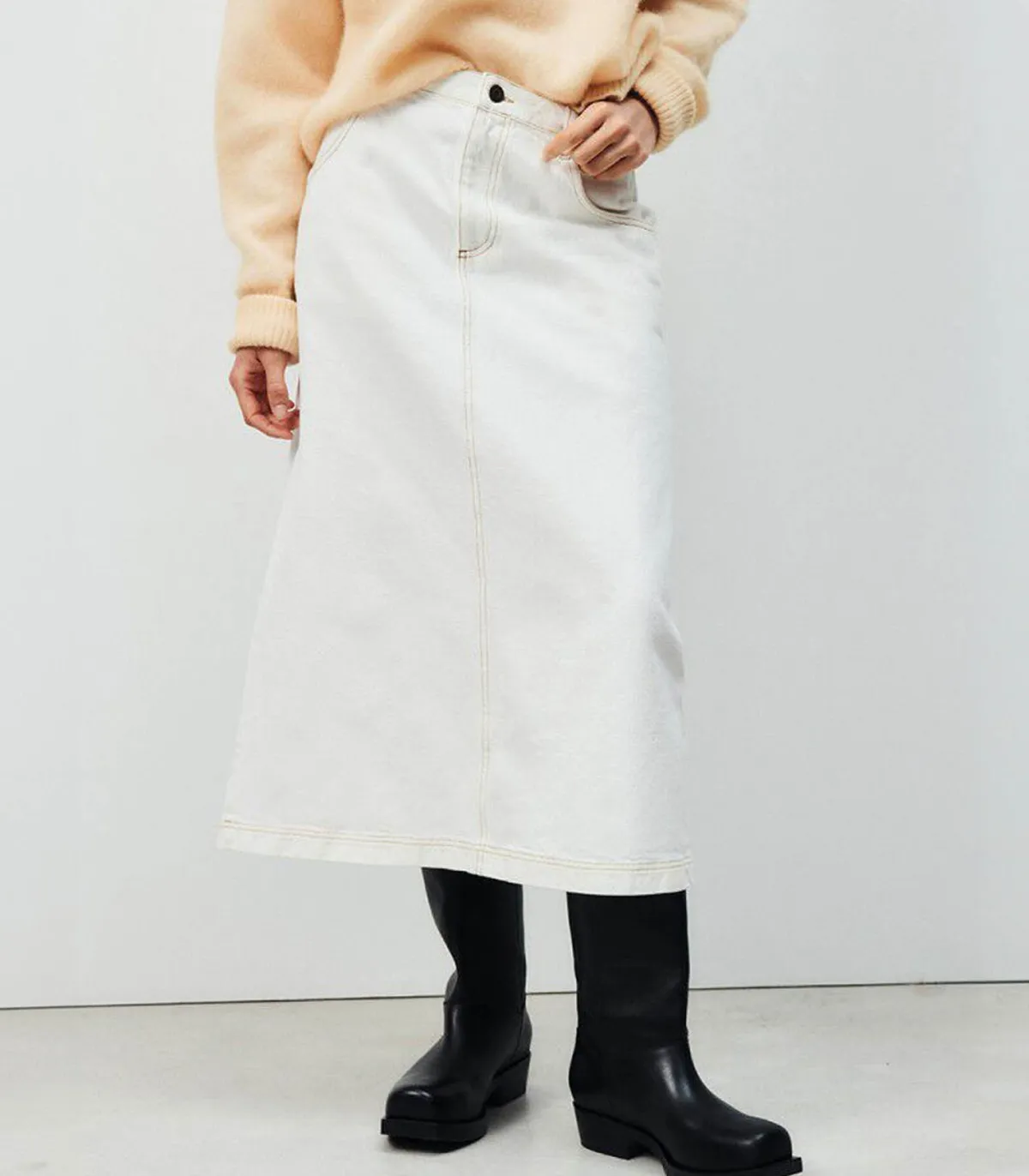 American Vintage Jupe Jozastreet Off White*Femme Bas