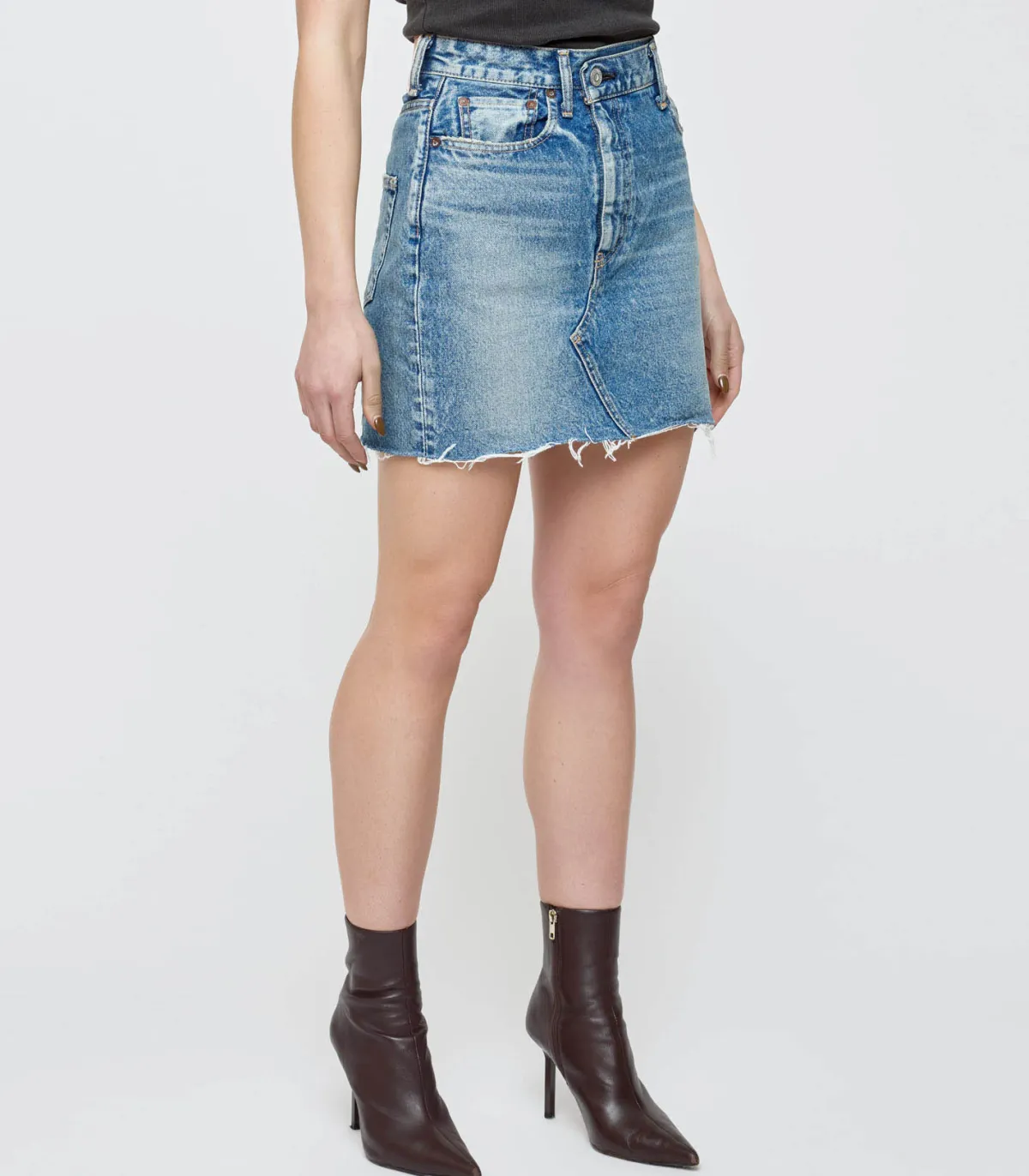 Moussy Vintage Jupe MV Thomoston Asymmetry Blue*Femme Bas