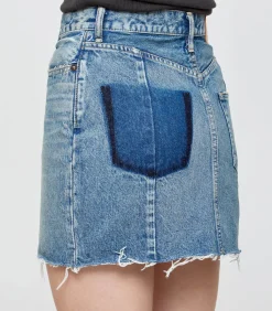 Moussy Vintage Jupe MV Thomoston Asymmetry Blue*Femme Bas