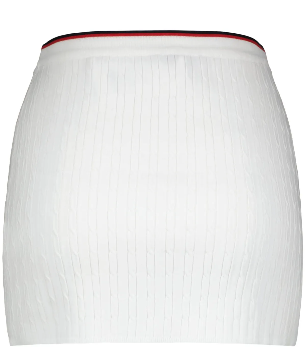 Sporty & Rich Jupe Serif Logo Mini Cable Off White/Navy*Femme Bas