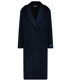 Sporty & Rich Manteau Double Faced Navy en laine et cachemire*Femme Manteaux & Vestes