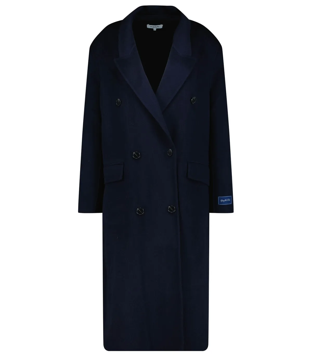 Sporty & Rich Manteau Double Faced Navy en laine et cachemire*Femme Manteaux & Vestes