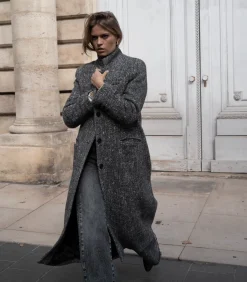 Mii Manteau en laine Baby Alpaga Marlene Grey*Femme Manteaux & Vestes