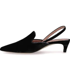 Alberta Ferretti Mule en velours gris*Femme Escarpins