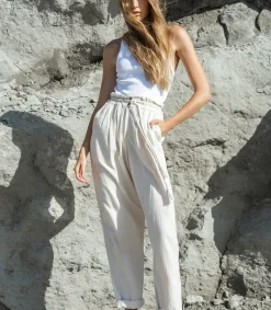 Maison Saint Julien Pantalon Cuba Libre Lin Naturel*Femme Bas