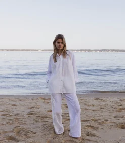 THIANE Pantalon Elliot Patchwork White/Off White*Femme Bas