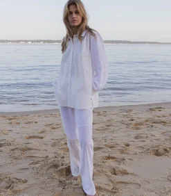 THIANE Pantalon Elliot Patchwork White/Off White*Femme Bas