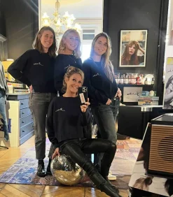 Hudson Pantalon en Cuir Barbara High Rise Slim Noir*Femme Bas