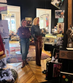 Frame Pantalon en Cuir Syrah Rouge*Femme Bas