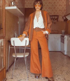 La Treille Maison Ensoleillée Pantalon en Velours Bicolore Luigi*Femme Bas