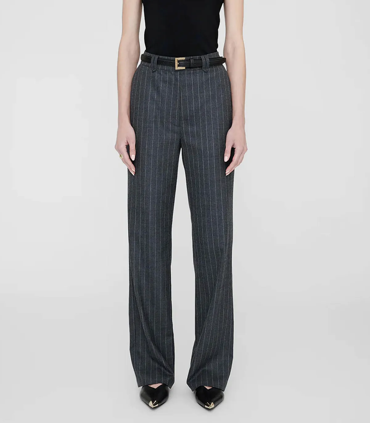 Anine Bing Pantalon Tailleur Drew Grey Pinstripe*Femme Bas