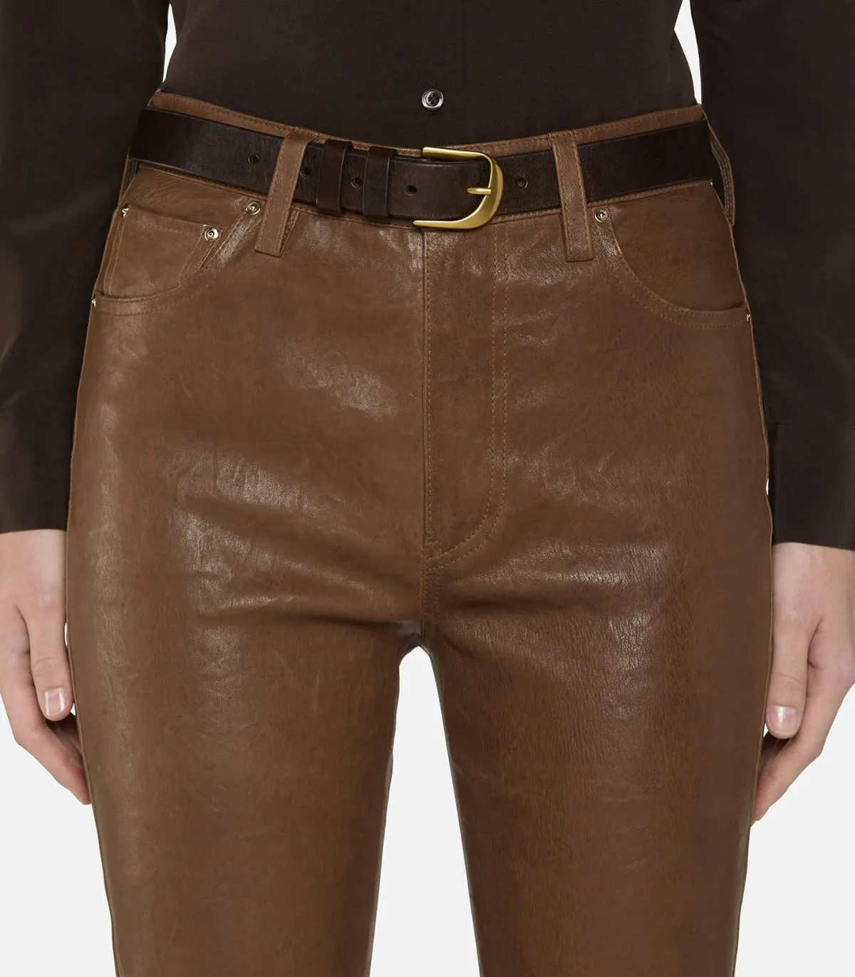 Frame Pantalon The Leather Reboot Cedar*Femme Bas
