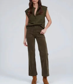 ASKK NY Pantalon Velours Côtelé Sailor Safari Green*Femme Bas