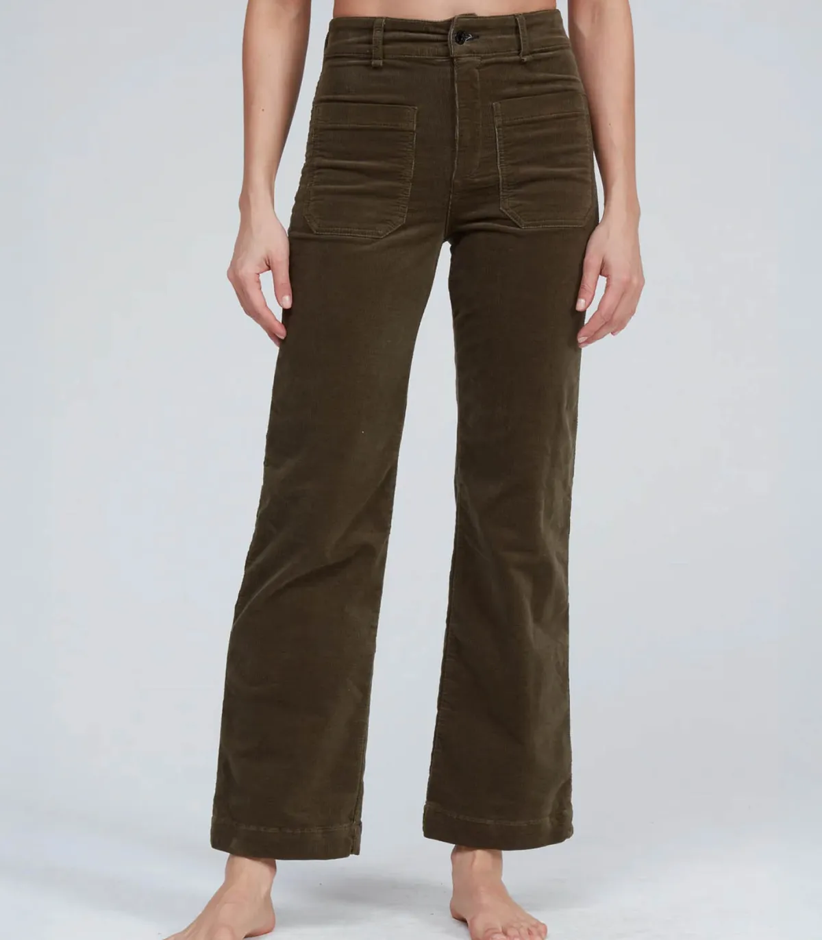 ASKK NY Pantalon Velours Côtelé Sailor Safari Green*Femme Bas