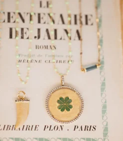 Feidt Paris Pendentif Corne Or jaune Saphir Gris*Femme Pendentifs