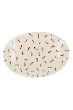 Three Seven Petit plat en céramique "Petites plumes"* Assiettes & Plats