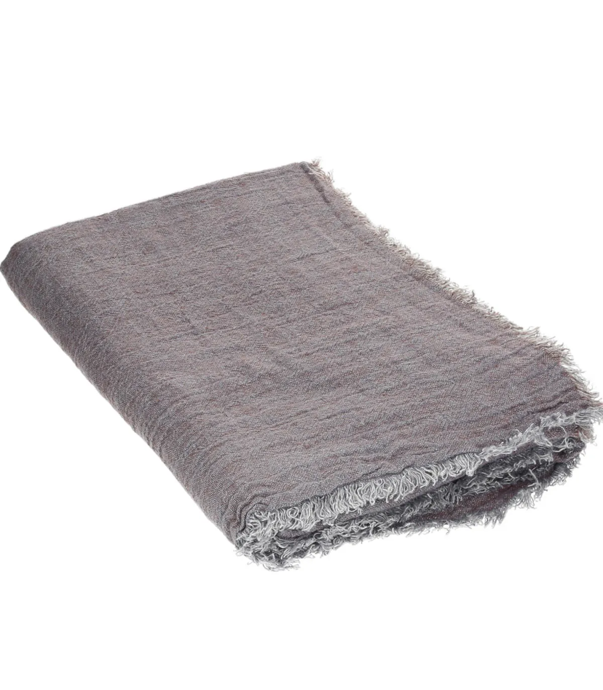 Maison de Vacances Plaid vice versa Frangé Crépon de Lin Lavé 160 x 250 cm* Plaids & Couvertures