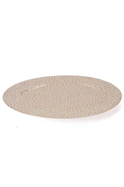Three Seven Plat en céramique "Pois rouges"* Assiettes & Plats