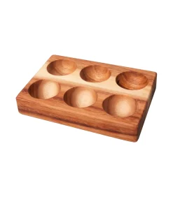 Be Home Plateau 6 oeufs en bois d'acacia* Plateaux & Planches