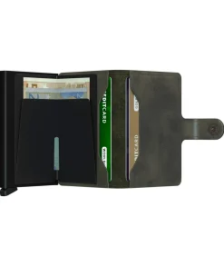 Secrid Porte-Carte Miniwallet Vintage Olive Black*Femme Petite Maroquinerie|Petite Maroquinerie