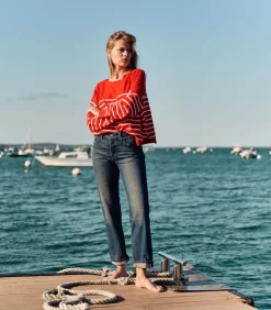 La Cabane Orson Pull Birkin Marinière manches longues*Femme Mailles & Sweats