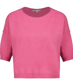 La Cabane Orson Pull Manches Courtes Bardot Fushia*Femme Mailles & Sweats