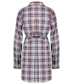 Marant Étoile Robe à carreaux Liliane Bleu*Femme Robes