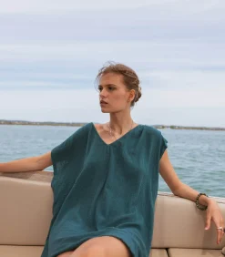 Maison Saint Julien Robe courte Alexandrie Émeraude x Jane de Boy*Femme Robes